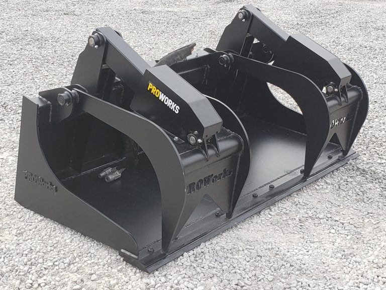 84″ Severe Duty Solid Bottom Bucket Grapple with BoltonEdge Fits Skid Steer Quick Attach