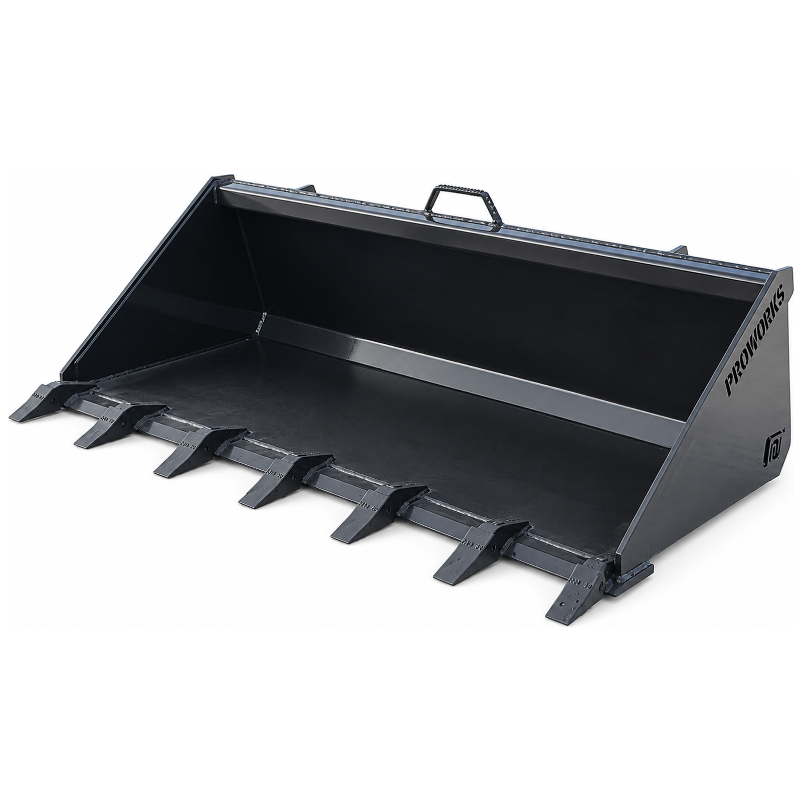 PROWORKS 68″ Standard Duty Low Profile Skid Steer Tooth Bucket