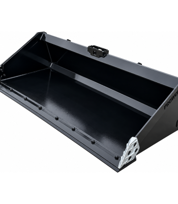 PROWORKS 84″ Heavy Duty Skid Steer Smooth Edge Bucket with Bolt-On Cutting Edge