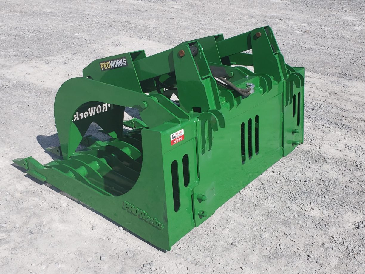 66″ Severe Duty Rock Bucket Grapple with Teeth Fits John Deere Loader ...