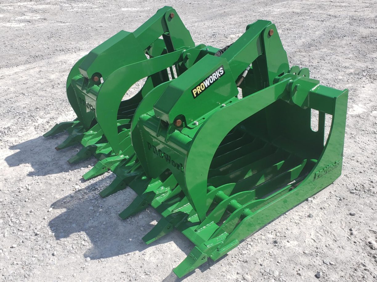 66″ Severe Duty Rock Bucket Grapple with Teeth Fits John Deere Loader ...