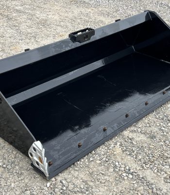 84" Severe Duty Low Profile Smooth Bucket with Bolt on Edge and Side Cutters Attachment Fits Skid Steer