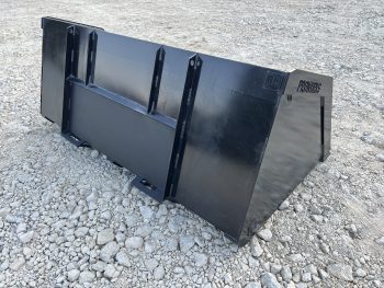 84" Snow Mulch Litter Light Material High Capacity Bucket Fits Skid Steer - Image 4