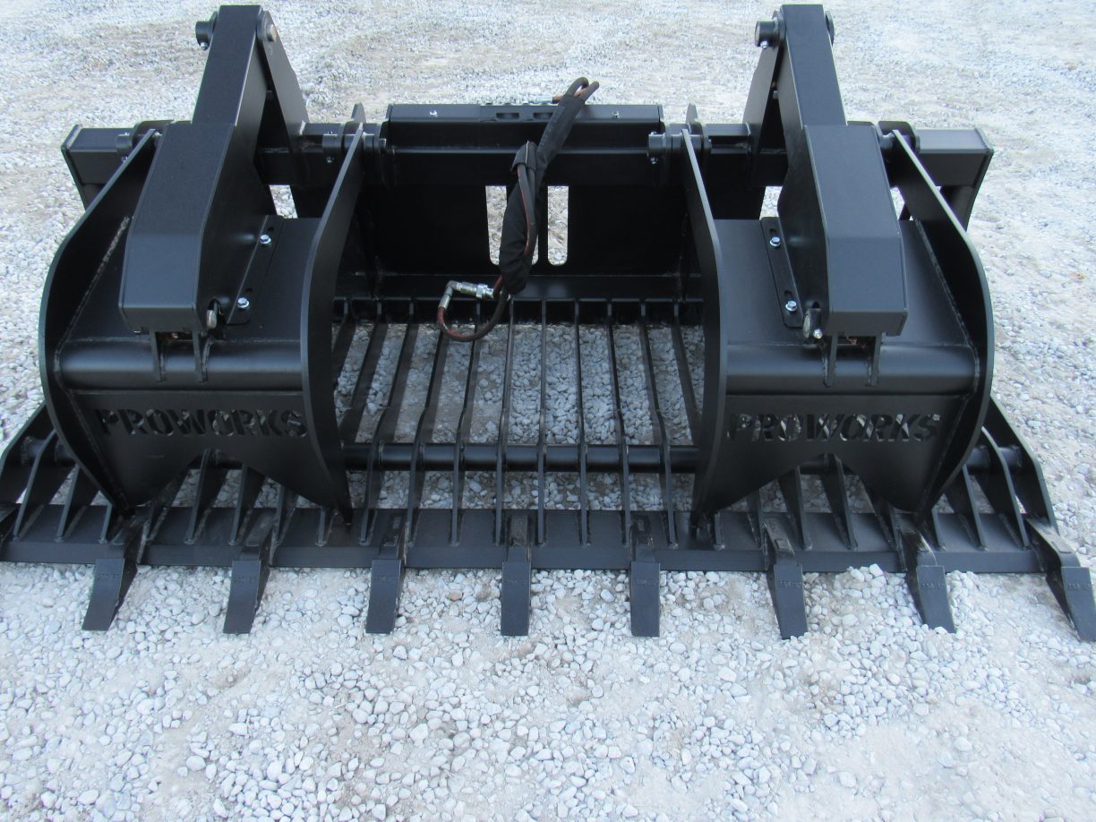 84″ Severe Duty Rock Bucket Grapple with Teeth Fits Euro Global Quicke