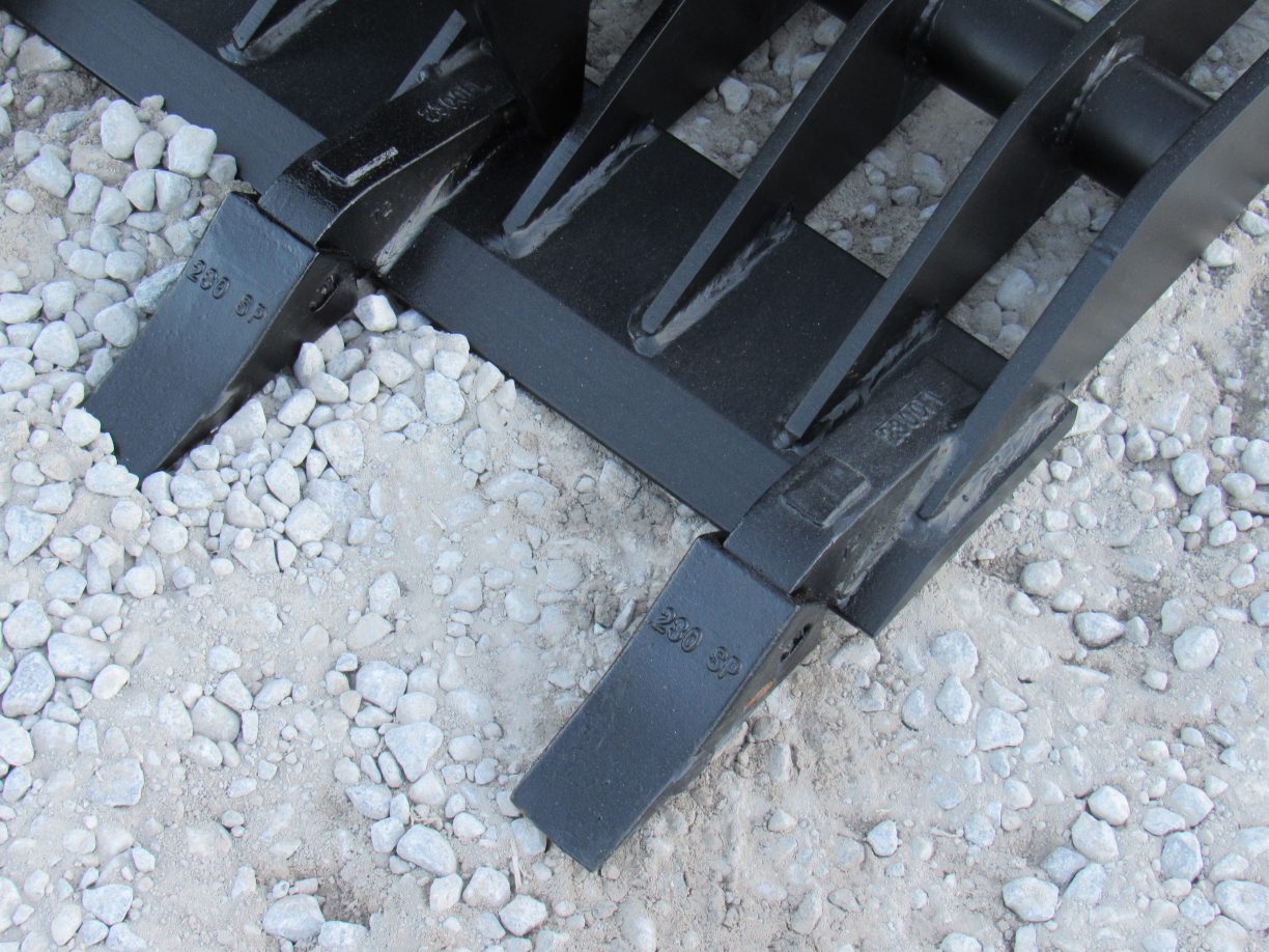 84″ Severe Duty Rock Bucket Grapple with Teeth Fits Euro Global Quicke