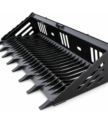 PROWORKS 84″ Heavy Duty Skeleton Rock Bucket with Teeth Skid Steer Quick Attach