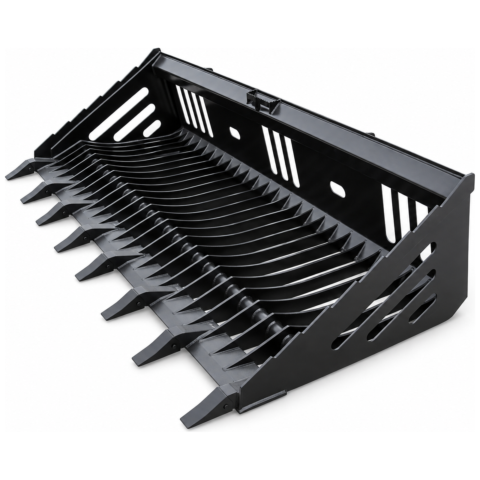 PROWORKS 84″ Heavy Duty Skeleton Rock Bucket with Teeth Skid Steer Quick Attach