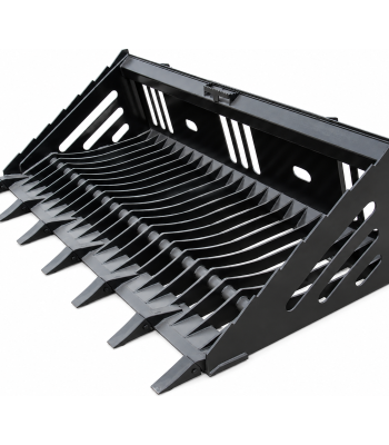 PROWORKS 72″ Heavy Duty Skeleton Rock Bucket with Teeth Skid Steer Quick Attach