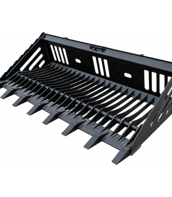 PROWORKS 80″ Heavy Duty Skeleton Rock Bucket with Teeth Skid Steer Quick Attach