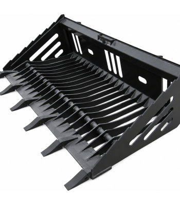 PROWORKS 68″ Heavy Duty Skeleton Rock Bucket with Teeth Skid Steer Quick Attach