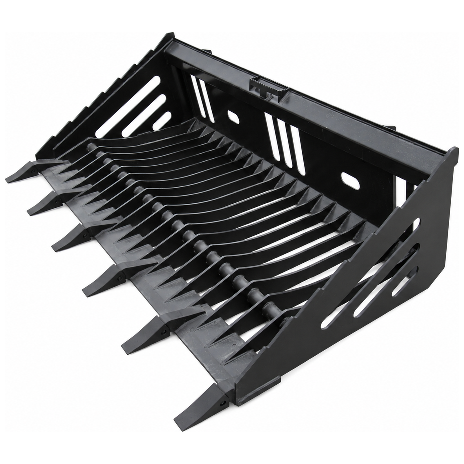 PROWORKS 68″ Heavy Duty Skeleton Rock Bucket with Teeth Skid Steer Quick Attach