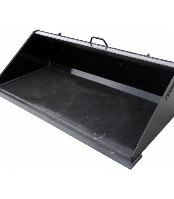 PROWORKS 72" Standard Duty Low Profile Smooth Dirt Bucket Fits Skid Steer Quick Attach