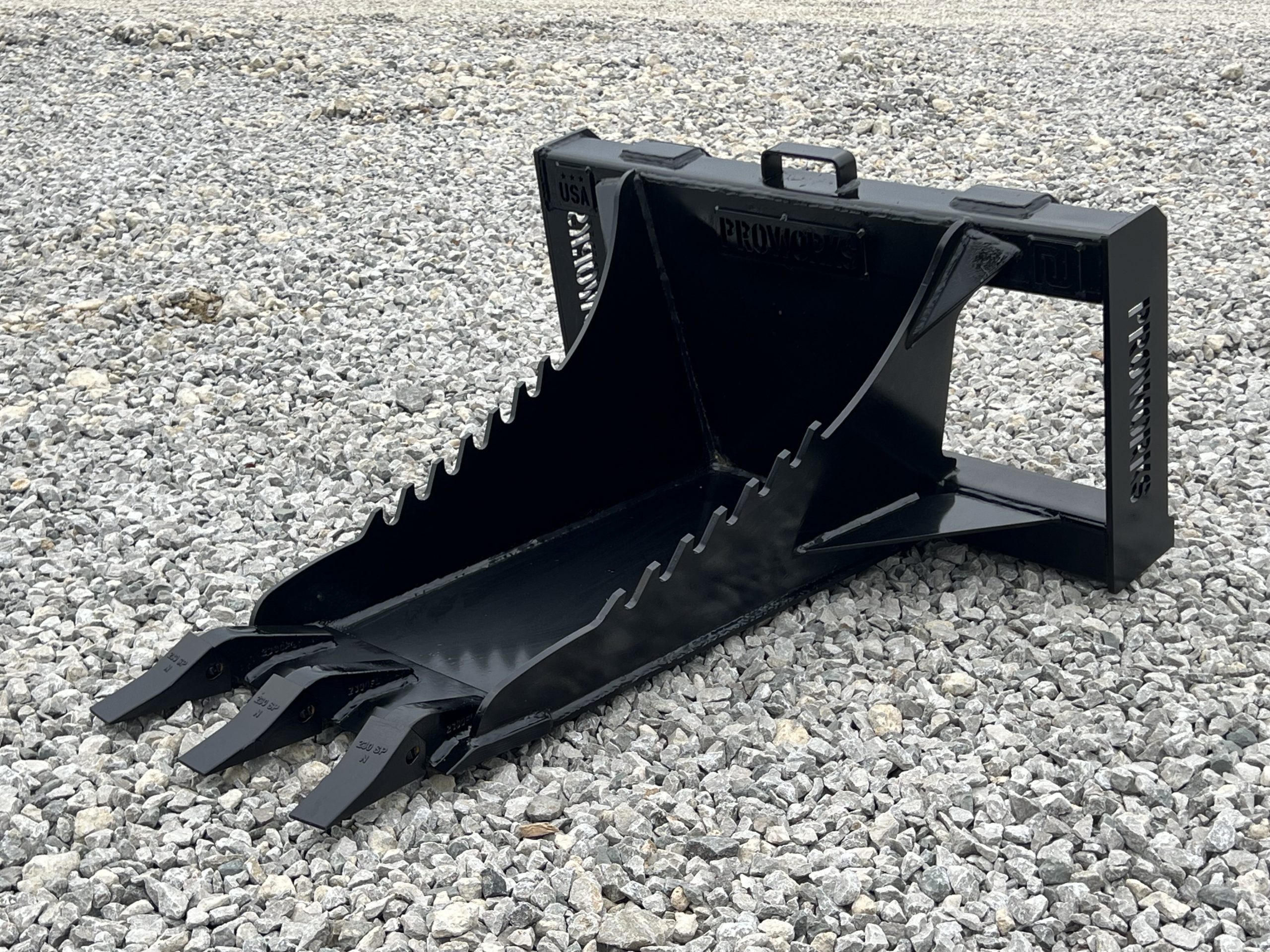 PROWORKS Stump Bucket Attachment Fits Bobcat MT100 MT55 453 463 S70 Mini Skid Steer - Image 2