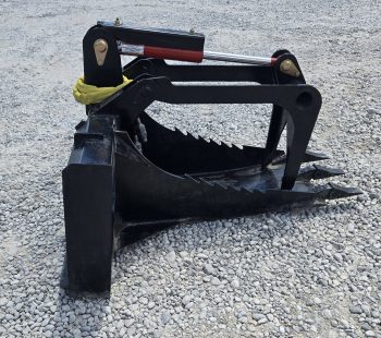 Heavy Duty Stump Bucket Grapple Attachment with Teeth Fits Skid Steer Quick Attach - Image 4