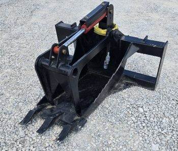 Heavy Duty Stump Bucket Grapple Attachment with Teeth Fits Skid Steer Quick Attach - Image 7