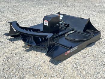 72" High Flow Direct Drive 3 Blade Brush Cutter With Mulching Teeth Attachment Fits Skid Steer