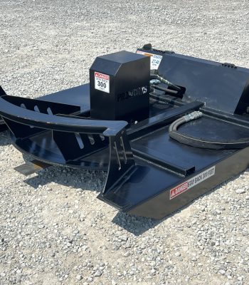 72" High Flow Direct Drive 3 Blade Brush Cutter With Mulching Teeth Attachment Fits Skid Steer