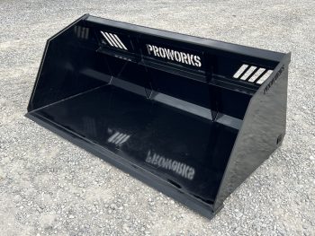 84" Snow Litter Light Material With Window Bucket Attachment Fits Skid Steer Quick Attach