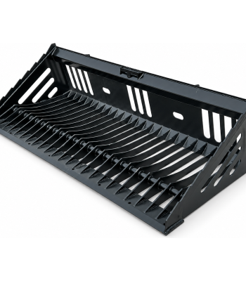 PROWORKS 80″ Heavy Duty Skeleton Rock Bucket Smooth Edge Skid Steer Quick Attach