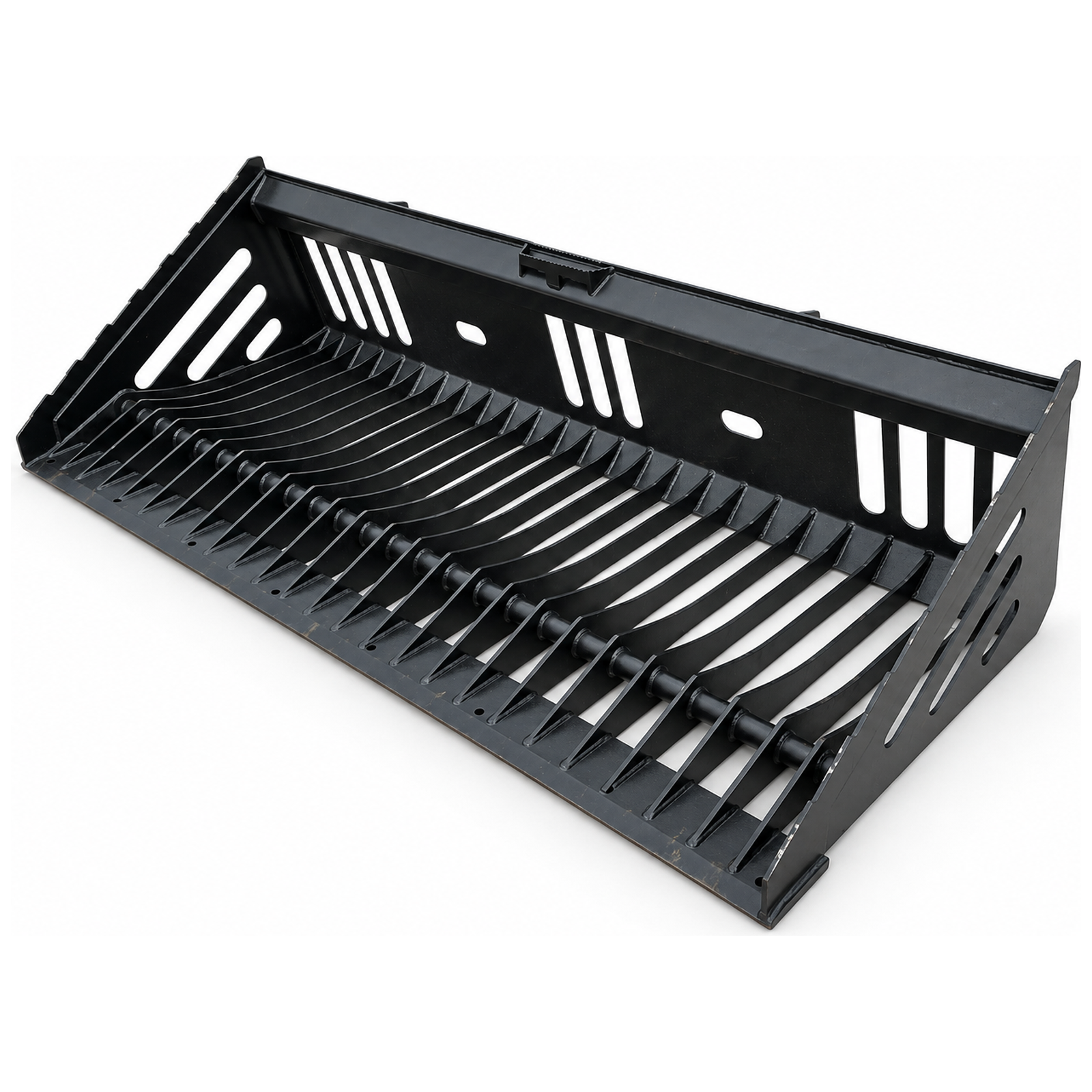 PROWORKS 84″ Heavy Duty Skeleton Rock Bucket Smooth Edge Skid Steer Quick Attach
