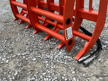 60″ Compact Tractor Root Rake Clam Grapple Attachment Fits Skid Steer Quick Attach - Image 8