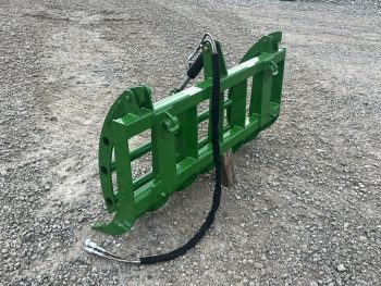 60" Compact Tractor Root Rake Clam Grapple Fits John Deere Loader - Image 7