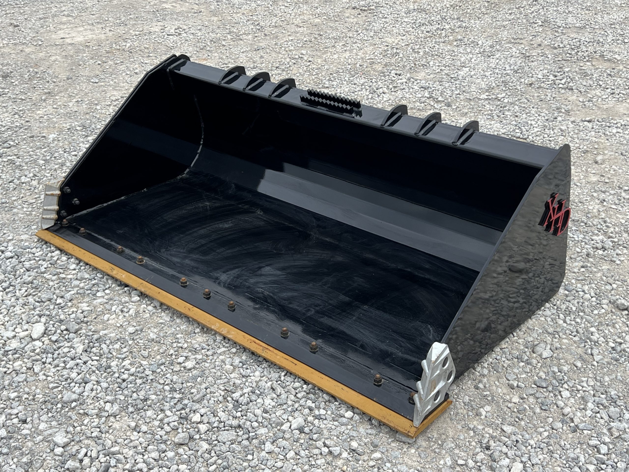 XHD 73" Heavy Duty Smooth Bucket with Bolt On Cutting Edge Fits Compact Track Loader - Image 2
