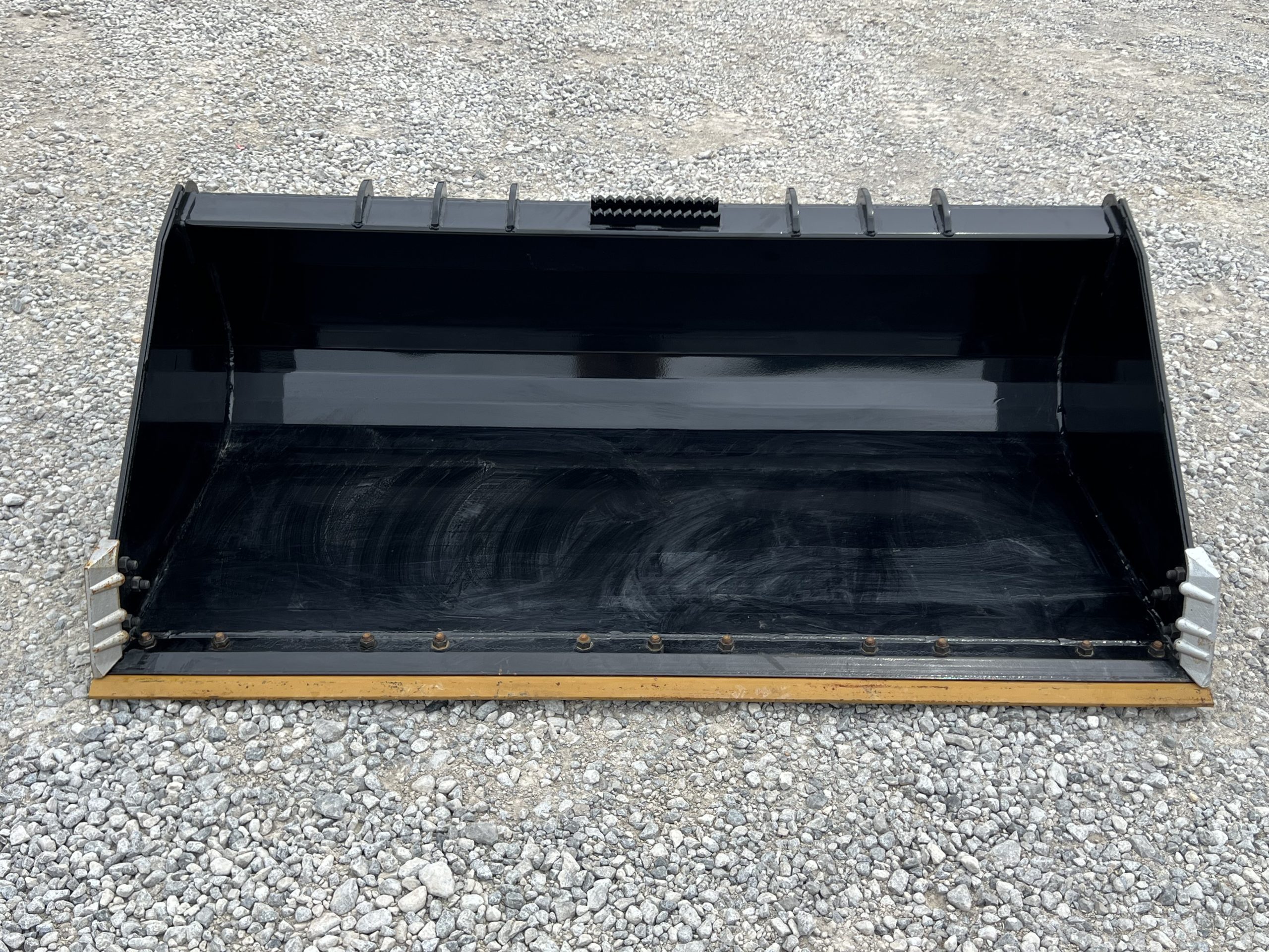 XHD 73" Heavy Duty Smooth Bucket with Bolt On Cutting Edge Fits Compact Track Loader - Image 3