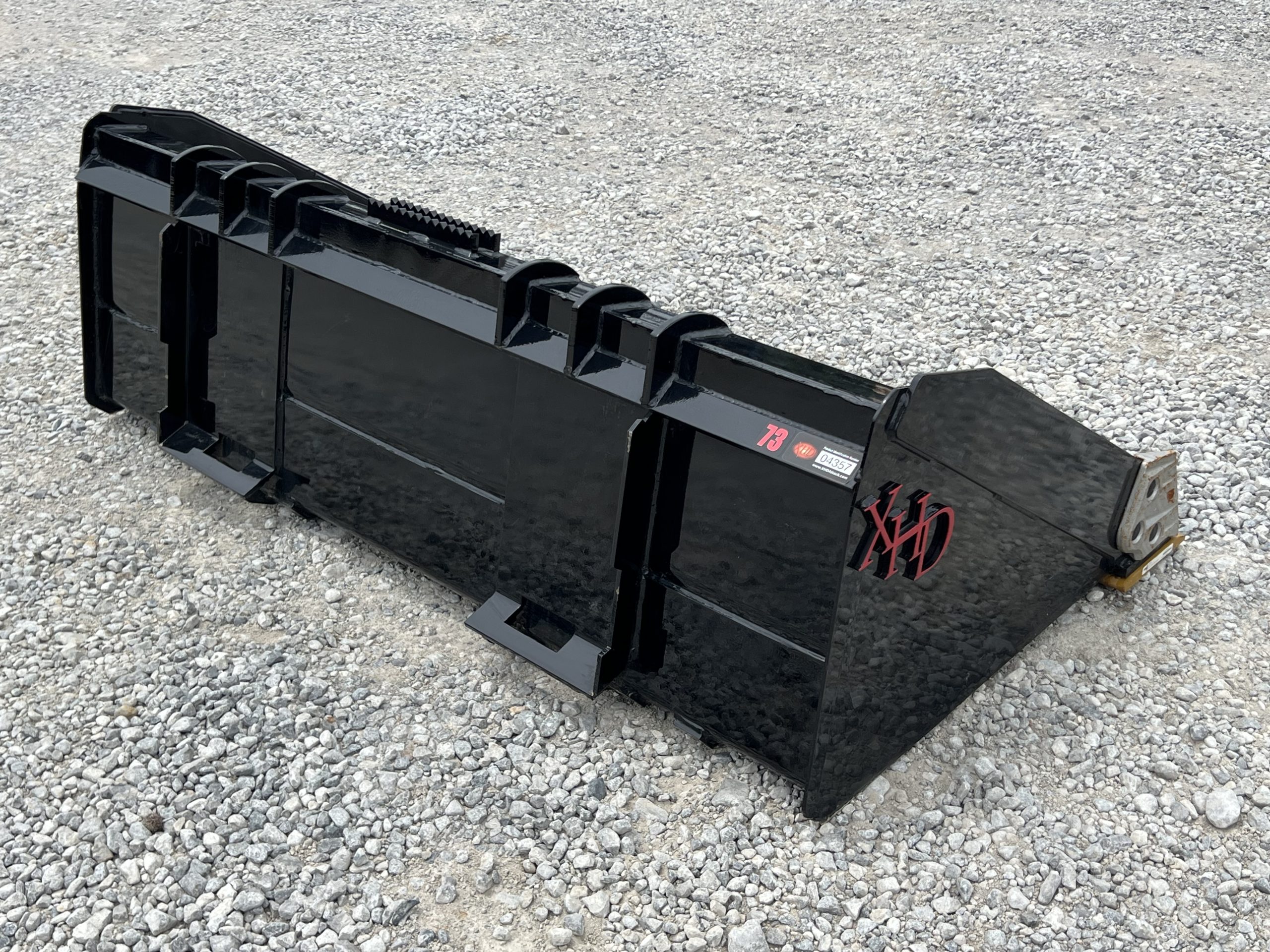 XHD 73" Heavy Duty Smooth Bucket with Bolt On Cutting Edge Fits Compact Track Loader - Image 6