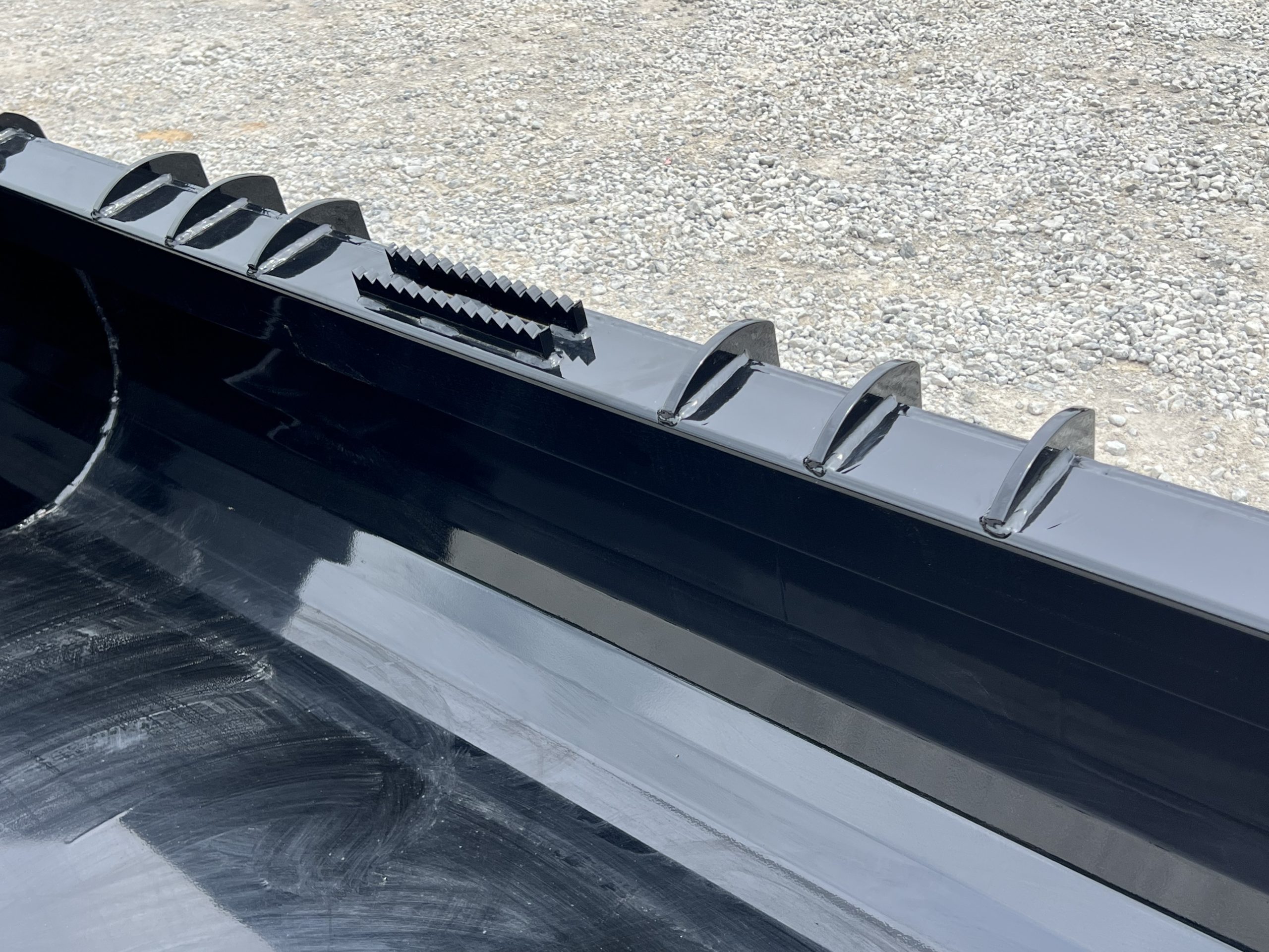 XHD 73" Heavy Duty Smooth Bucket with Bolt On Cutting Edge Fits Compact Track Loader - Image 11