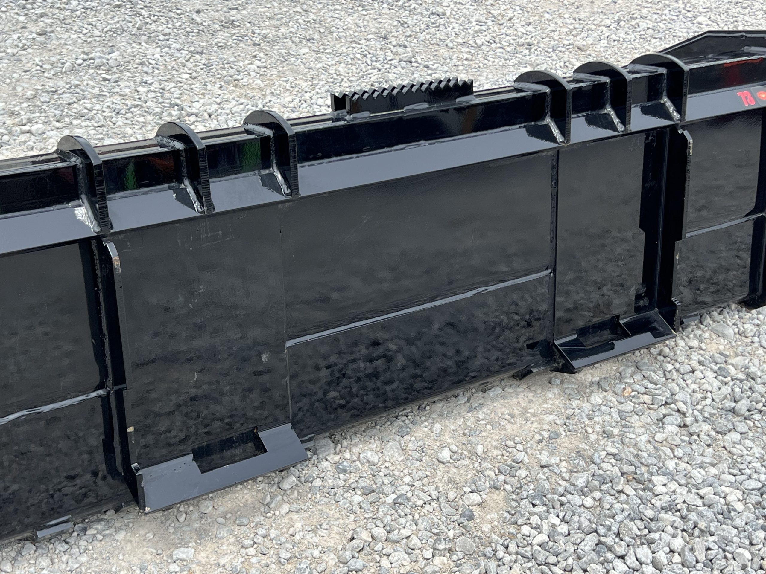 XHD 73" Heavy Duty Smooth Bucket with Bolt On Cutting Edge Fits Compact Track Loader - Image 12