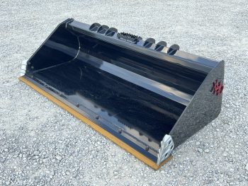 XHD 84" Severe Duty Smooth Bucket with Bolt On Cutting Edge Fits Compact Track Loader - Image 3