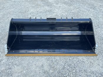 XHD 84" Severe Duty Smooth Bucket with Bolt On Cutting Edge Fits Compact Track Loader - Image 2