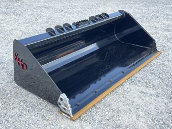 XHD 84" Severe Duty Smooth Bucket with Bolt On Cutting Edge Fits Compact Track Loader