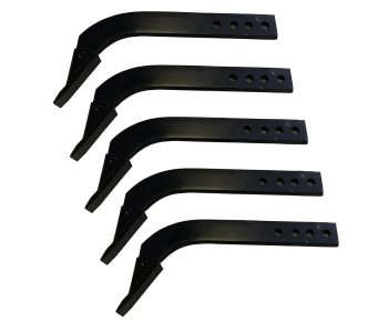 5 Pack 16'' 3 Hole Box Blade Shank Scarifier Scraper Tooth with Replaceable Teeth