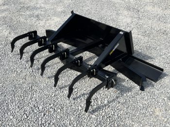 84" Leveling Spreader Grading Bar Plane with Rippers Attachment Fits Skid Steer
