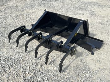 72" Leveling Spreader Grading Bar Plane with Rippers Attachment Fits Skid Steer