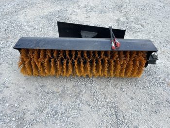 60” Manual Angle Sweeper Broom Attachment Fits Skid Steer Loader Quick Attach - Image 2