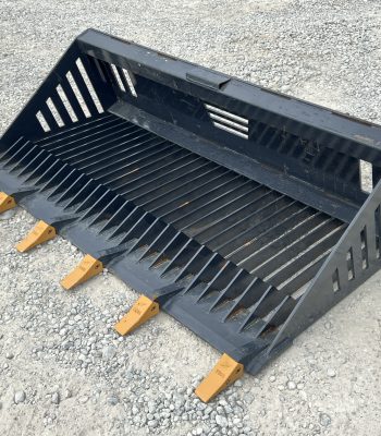 66" Rock Skeleton Bucket Attachment With Teeth Fits Skid Steer Tractor Loader