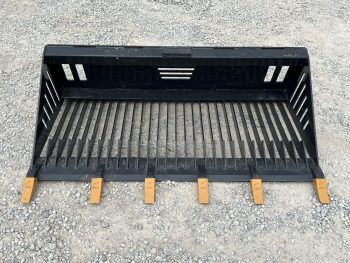 66" Rock Skeleton Bucket Attachment With Teeth Fits Skid Steer Tractor Loader - Image 2