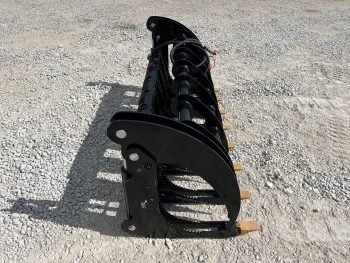 72" Root Rake Clam Grapple With Teeth Attachment Fits Skid Steer Quick Attach - Image 4