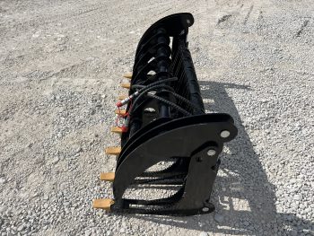 72" Root Rake Clam Grapple With Teeth Attachment Fits Skid Steer Quick Attach - Image 5
