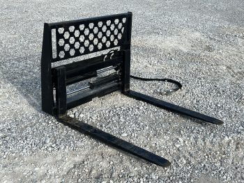 48" Hydraulic Pallet Forks Fork Positioner Fits Skid Steer Tractor Quick Attach
