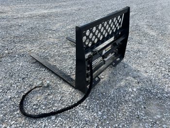 48" Hydraulic Pallet Forks Fork Positioner Fits Skid Steer Tractor Quick Attach - Image 7