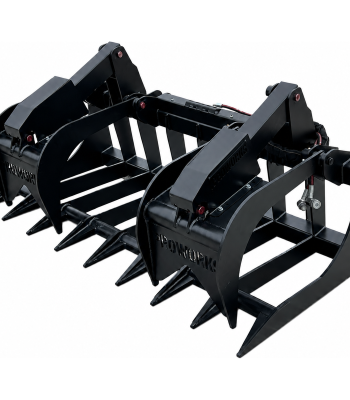 72" Extreme Duty Root Rake Grapple Attachment Fits Skid Steer Quick Attach