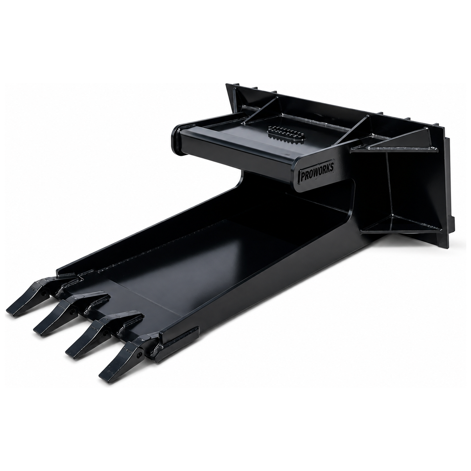 PROWORKS Concrete Claw Slab Bucket Attachment with Teeth Fits Skid Steer Quick Attach