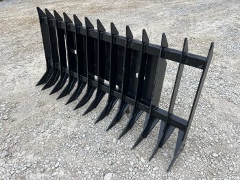 70" Brush Root Debris Rake Attachment Fits Universal Skid Steer Quick Attach