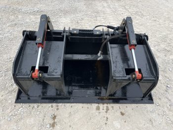 68" Bucket Grapple Solid Bottom Scrap Attachment Fits Skid Steer Tractor Loader - Image 3