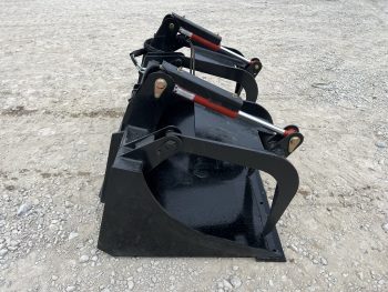 68" Bucket Grapple Solid Bottom Scrap Attachment Fits Skid Steer Tractor Loader - Image 4