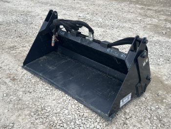 48" 4-IN-1 Multi Purpose Smooth Bucket Attachment Fits Mini Skid Steer Universal